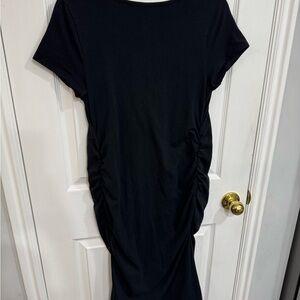 Isabel Maternity by Ingrid & Isabel Black Side-Ruched Midi Dress